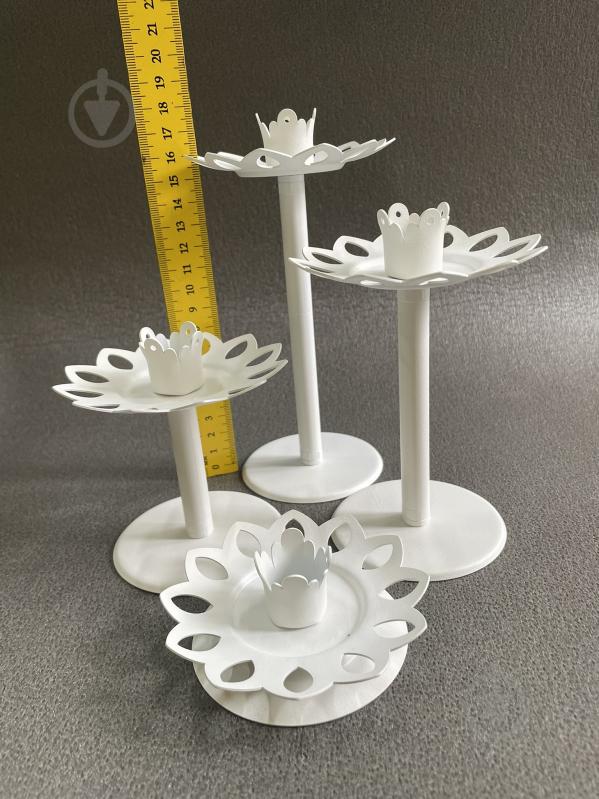 Подсвечник-трансформер 6 в 1 №5 10 см белый - фото 3 Подсвечник-трансформер 6 в 1 №5 10 см белый - фото 3