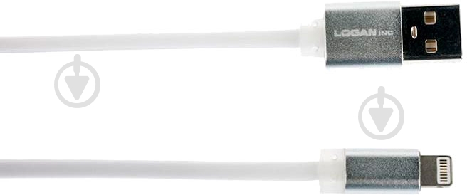 Кабель Logan USB – Apple Lightning 1 м белый (EL118-010WH) - фото 1