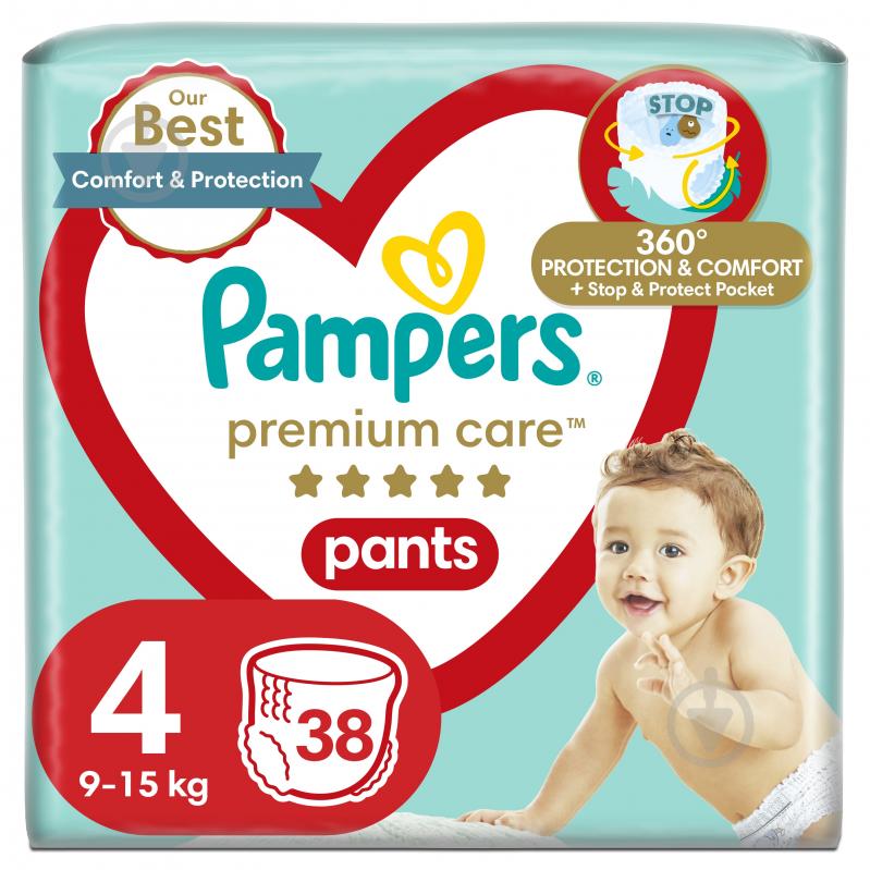 Підгузки-трусики Pampers Premium Care 4 9-15 кг 38 шт. - фото 1