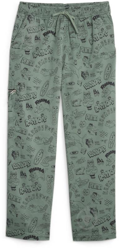 Штани Puma PUMA X RIPNDIP AOP TWILL PANTS 62220044 р. M зелений - фото 1