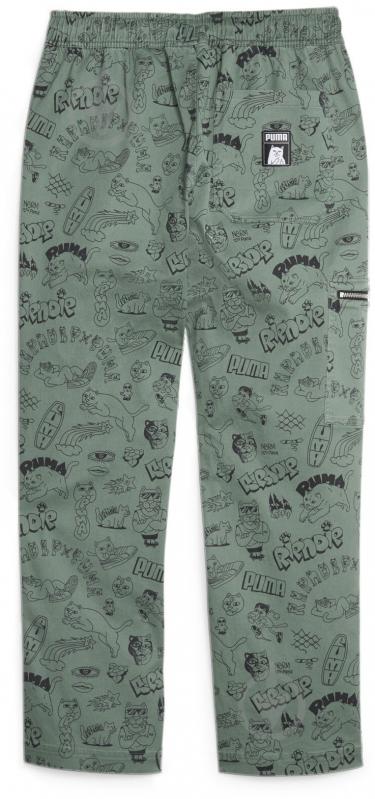Штани Puma PUMA X RIPNDIP AOP TWILL PANTS 62220044 р. M зелений - фото 2
