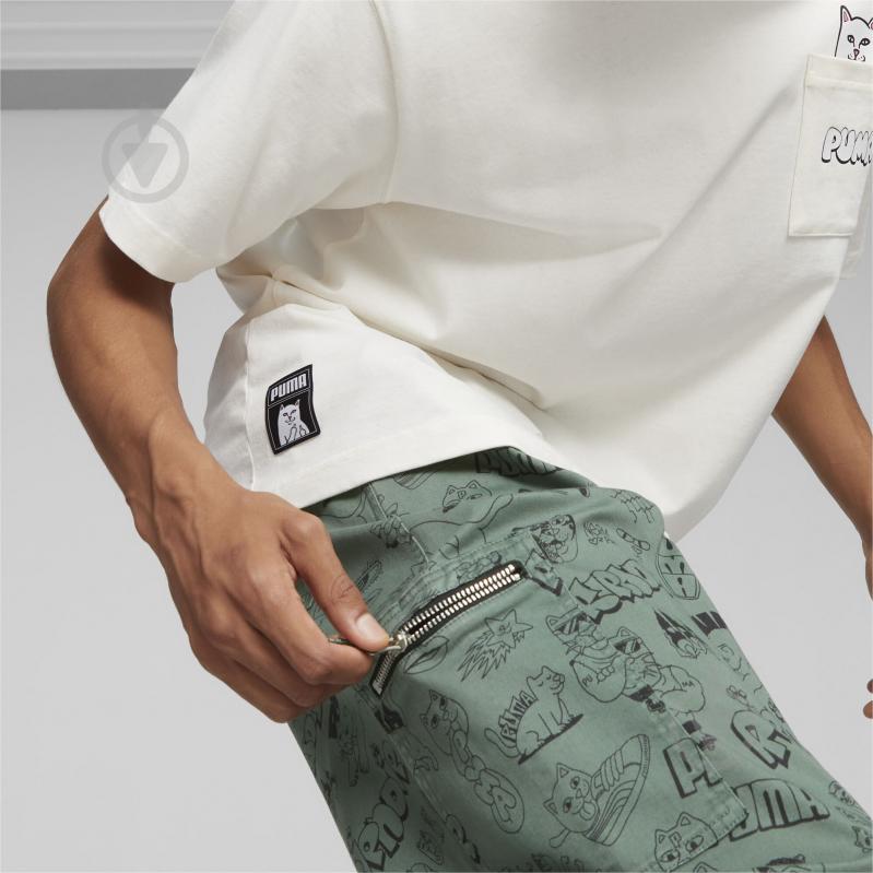 Штани Puma PUMA X RIPNDIP AOP TWILL PANTS 62220044 р. M зелений - фото 5