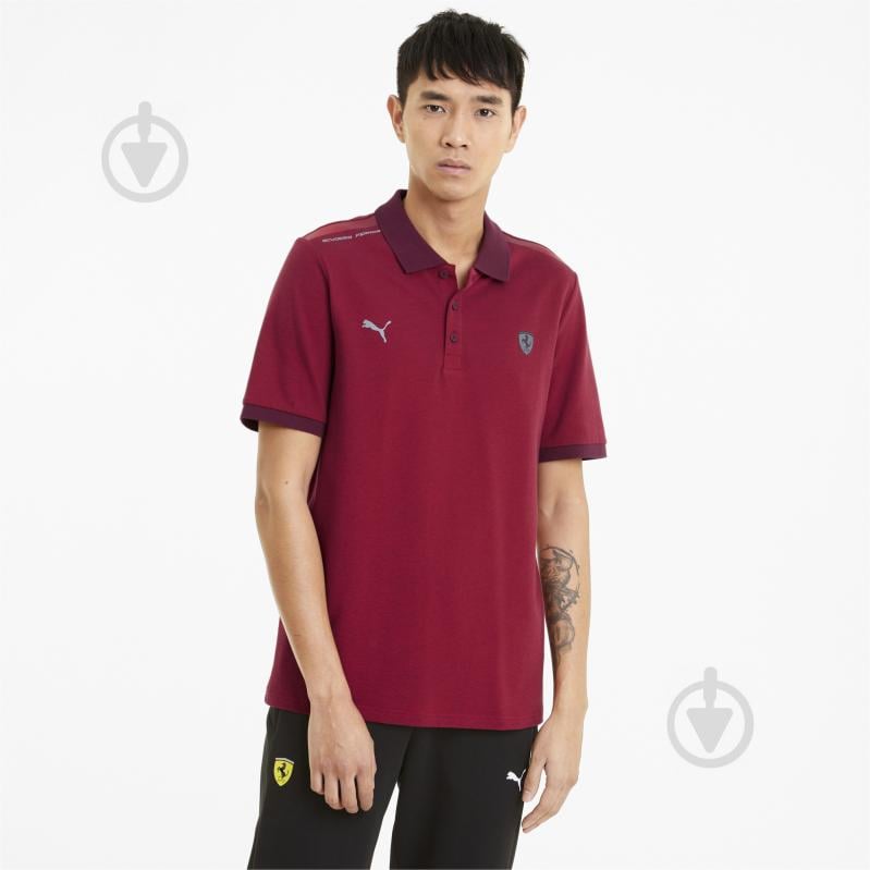 Поло Puma Ferrari Style 2-tone Polo 59987802 р.XL красный - фото 1