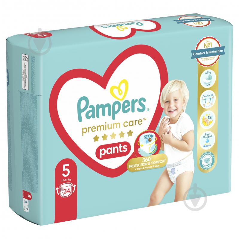 Подгузники-трусики Pampers Premium Care 5 12-17 кг 34 шт. - фото 3