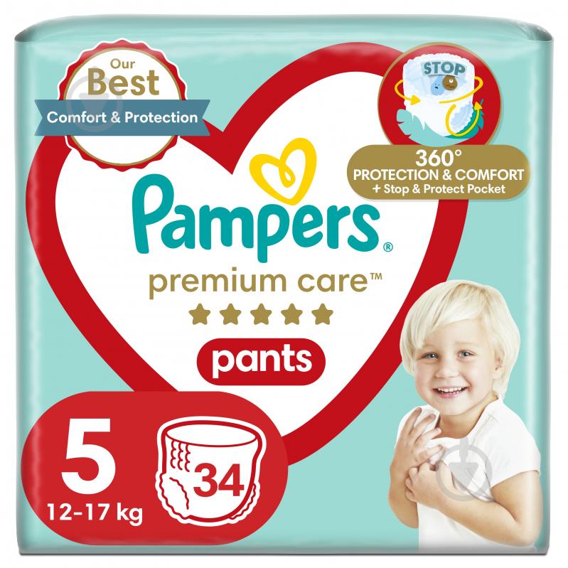 Підгузки-трусики Pampers Premium Care 5 12-17 кг 34 шт. - фото 1