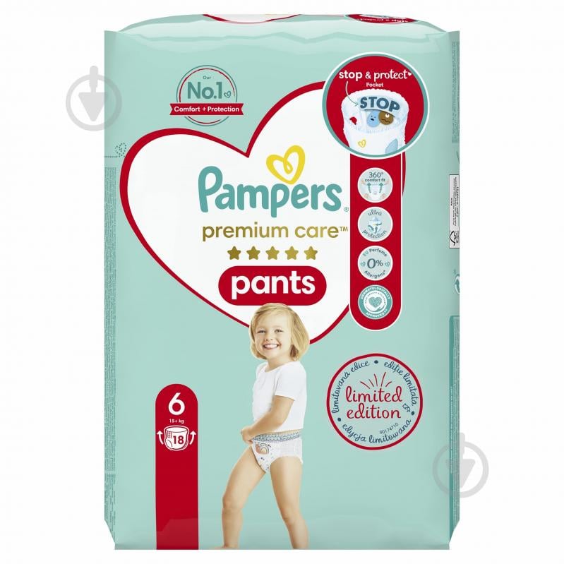 Підгузки-трусики Pampers Premium Care 6 15+ кг 18 шт. - фото 2