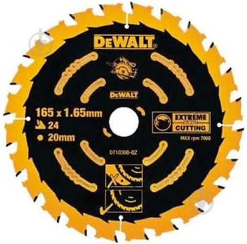 Пиляльний диск DeWalt Extreme 165x20x0,99 Z24 DT10300 - фото 2