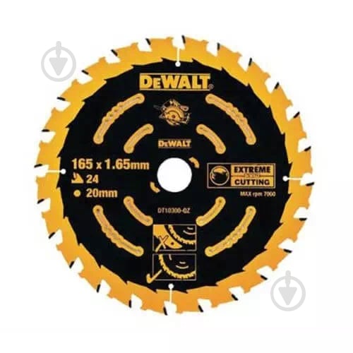 Пиляльний диск DeWalt 184x16x1,65 Z24 DT10302 - фото 1