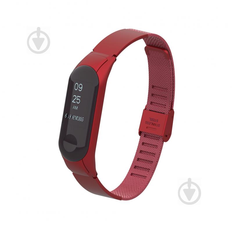 Ремешок для фитнес-браслета Armorstandart Flat Milanese Band 4303 для Xiaomi Mi Band 4/3 Red (ARM55932) 55932 - фото 1