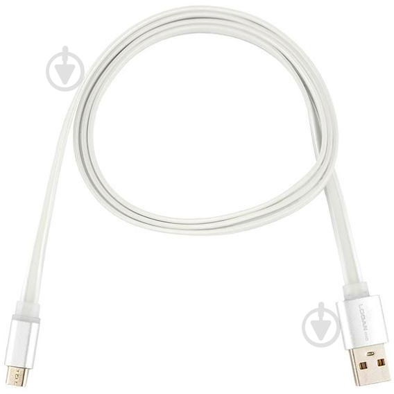 Кабель Logan USB – microUSB 1 м белый (EL117-010WH) - фото 1