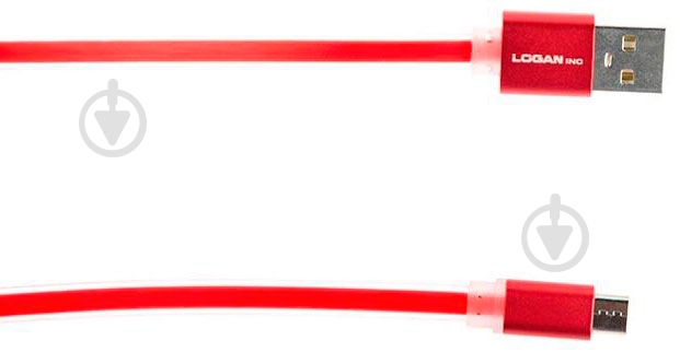 Кабель Logan USB – microUSB 1 м красный (EL117-010RD) - фото 2