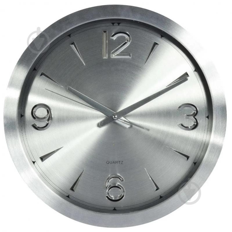 Часы настенные 634911 Metal Silver Technoline - фото 1