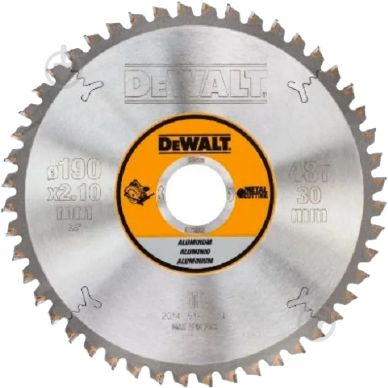 Пильный диск DeWalt Metal Cutting 190x30x1,6 Z48 DT1912 - фото 2