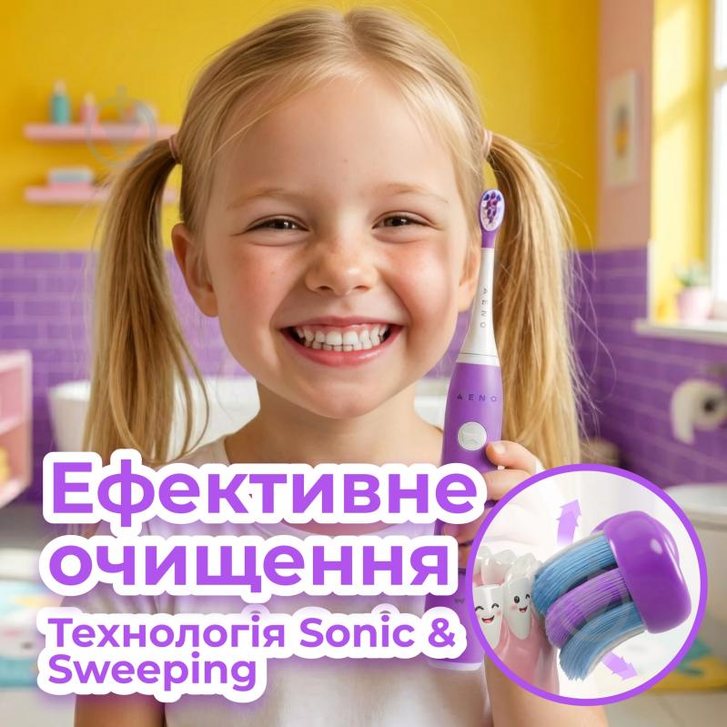 Электрическая зубная щетка AENO DB9V Violet (ADB0009V) - фото 3 Электрическая зубная щетка AENO DB9V Violet (ADB0009V) - фото 3