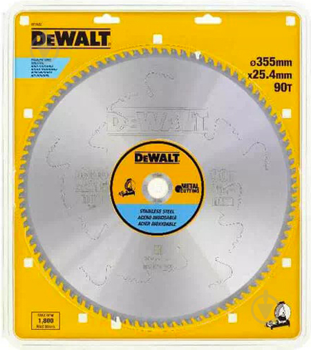 Пиляльний диск DeWalt Metal Cutting 355x25,4x1,75 Z90 DT1922 - фото 1