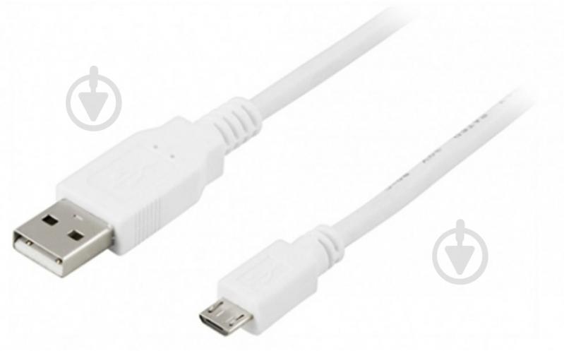 Кабель REAL-EL USB Am – microUSB 1 м білий (USB2.0 AM-micro USB type B 1m,) - фото 1