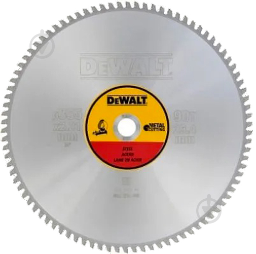 Пиляльний диск DeWalt Metal Cutting 355x25,4x1,95 Z90 DT1927 - фото 1