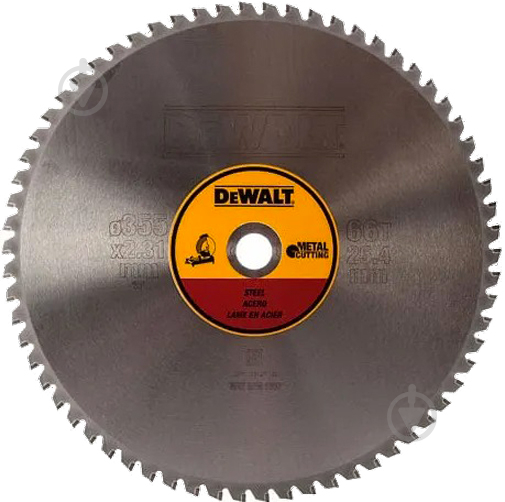 Пиляльний диск DeWalt Metal Cutting 355x25,4x1,95 Z66 DT1926 - фото 1