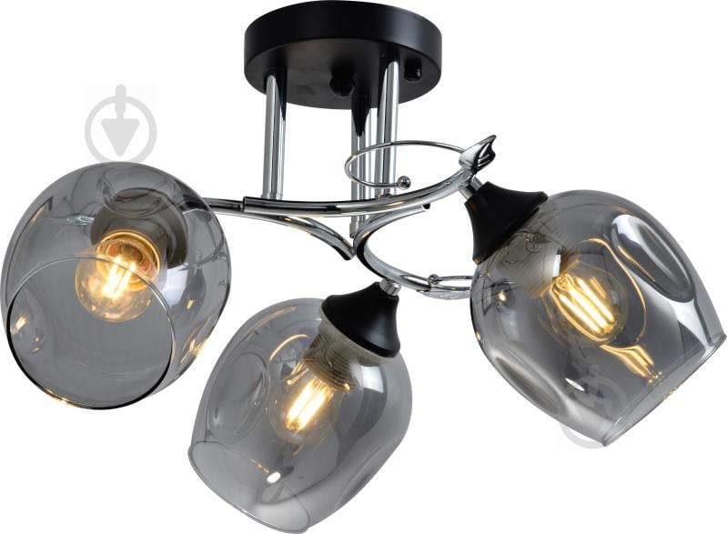 Светильник настенный Accento lighting Toulon 2x60 Вт E27 хром/черный ALPL-PL202011-3 - фото 1