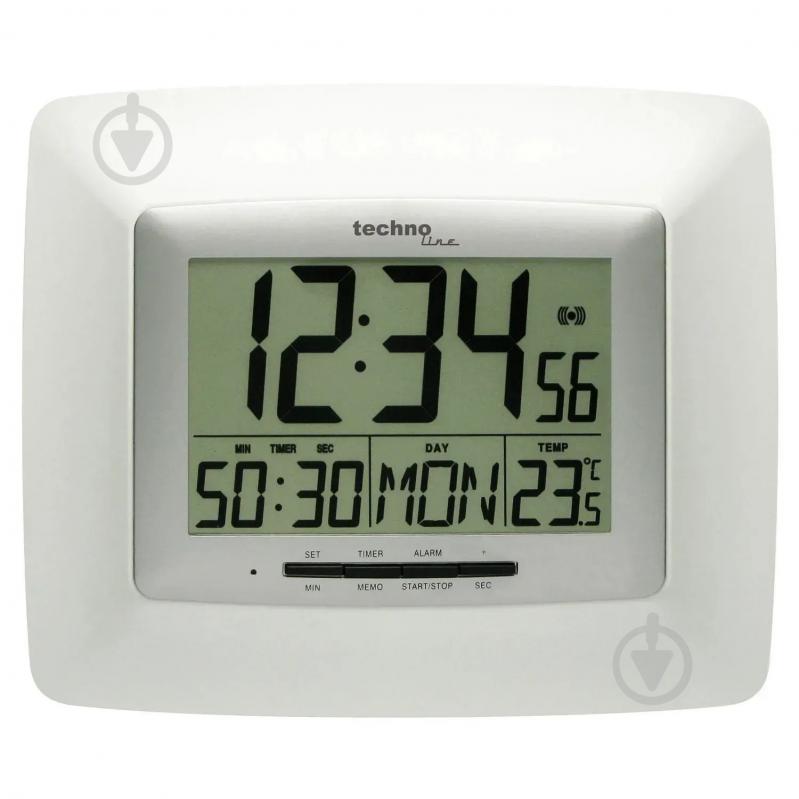Часы настенные WS8100 White/Silver Technoline - фото 1
