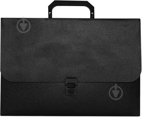 Папка-портфель JOBMAX A4 пластик 700 мкм черный Buromax BM.3735-01 - фото 1