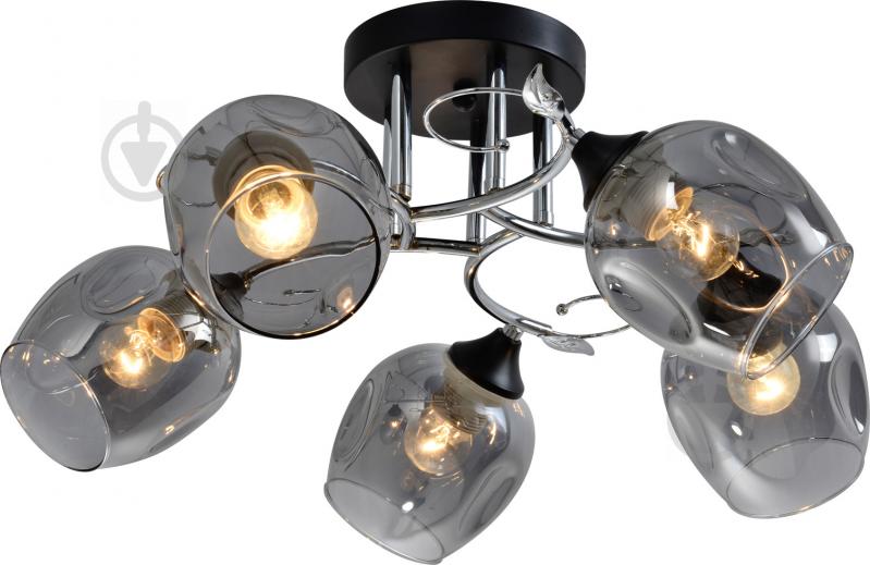 Светильник настенный Accento lighting Toulon 5x60 Вт E27 хром/черный ALPL-PL202011-5 - фото 1