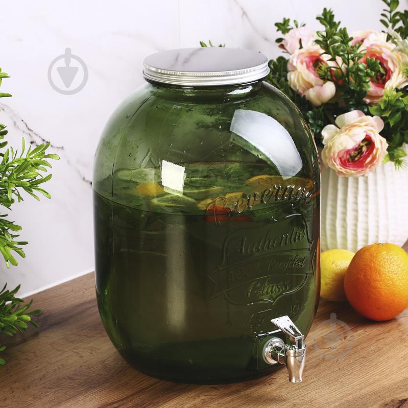 Диспенсер San Miguel з кришкою та краном зелений Authentic 12,5 л 5294DB622 - фото 4