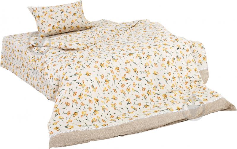Комплект постельного белья Ирис 1,5 бежевый UP! (Underprice) - фото 1
