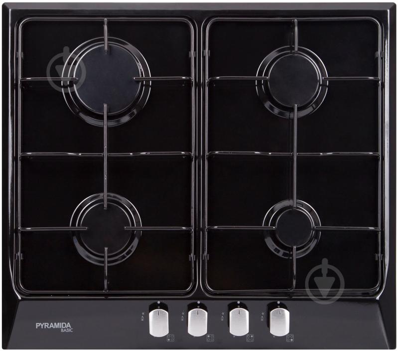 Варочная поверхность газовая Pyramida PFE 644 black - фото 1