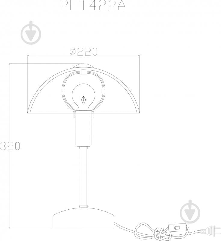 Настольная лампа Accento lighting Riviera 1x60 Вт E14 золото ALPL-PLT422C - фото 3