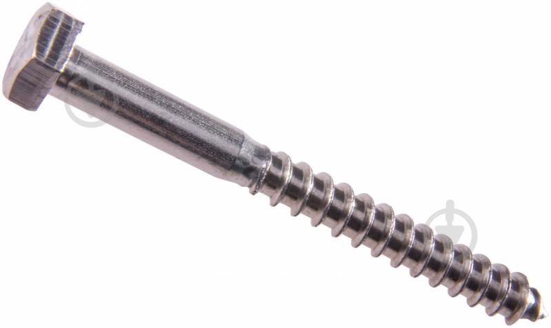 Винт для дерева шестигранная головка нерж 8x100 мм 2 шт EXPERT FIX - фото 1