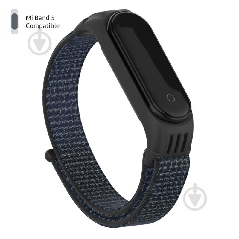 Ремінець для фітнес-браслета Armorstandart Sport Loop для Xiaomi Mi Band 5 Black (ARM56866) 56866 - фото 1