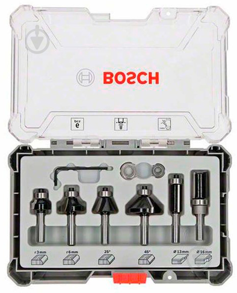 Набор фрез цилиндрическая Bosch 2607017469 - фото 2