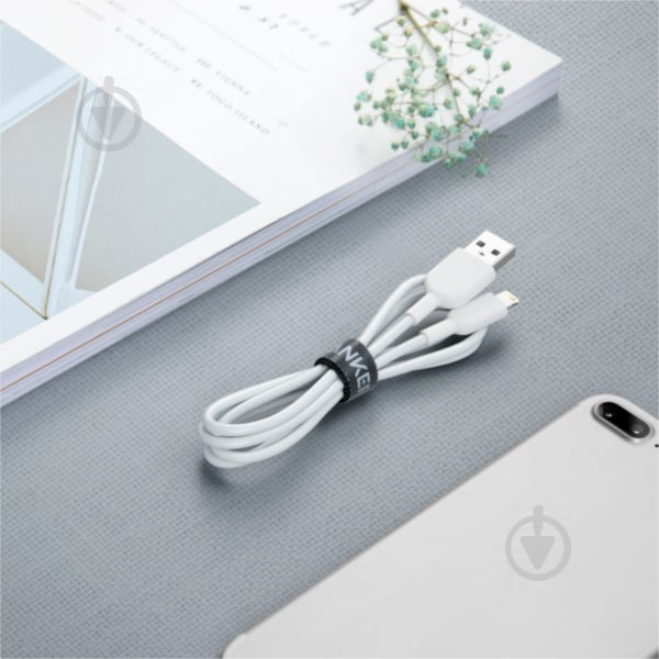 Кабель Anker USB – Apple Lightning 0,9 м белый (A8432H21) Powerline II - фото 6