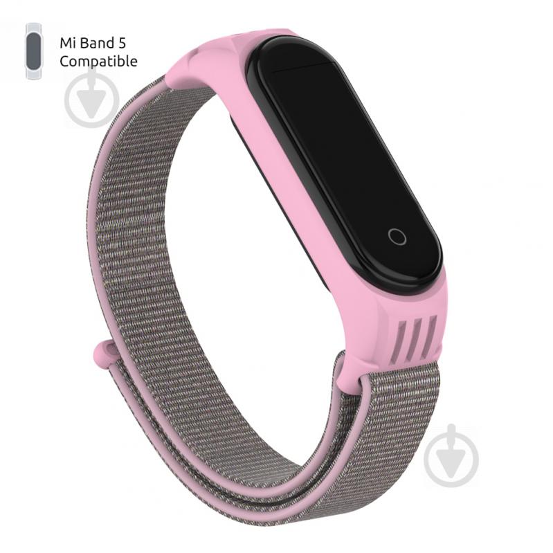 Ремінець для фітнес-браслета Armorstandart Sport Loop для Xiaomi Mi Band 4/5/6 Pink 56872 - фото 1