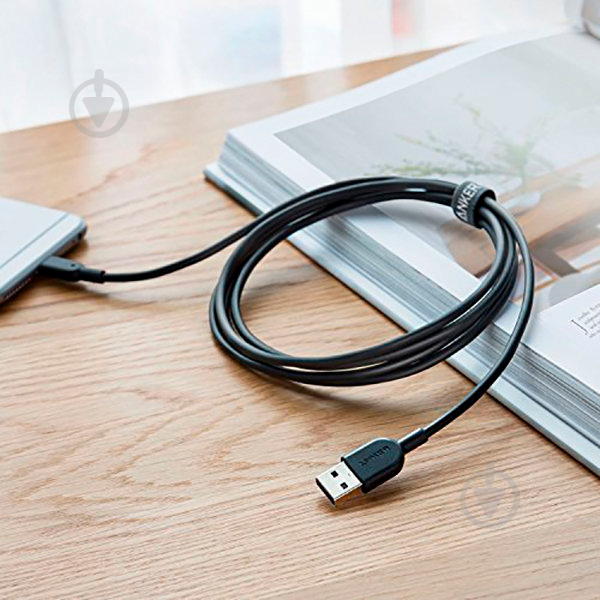 Кабель Anker USB – Apple Lightning 0,9 м черный (A8432H11) Powerline II - фото 6