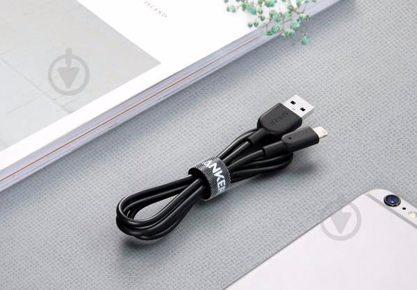 Кабель Anker USB – Apple Lightning 0,9 м чорний (A8432H11) Powerline II - фото 7