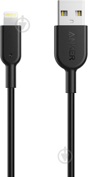 Кабель Anker USB – Apple Lightning 0,9 м чорний (A8432H11) Powerline II - фото 1