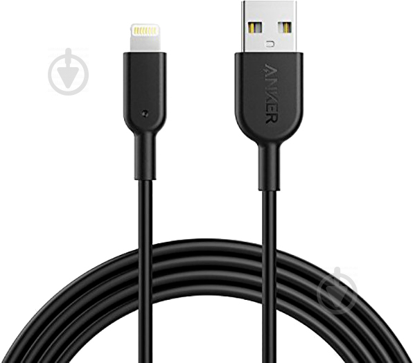 Кабель Anker USB – Apple Lightning 0,9 м чорний (A8432H11) Powerline II - фото 2