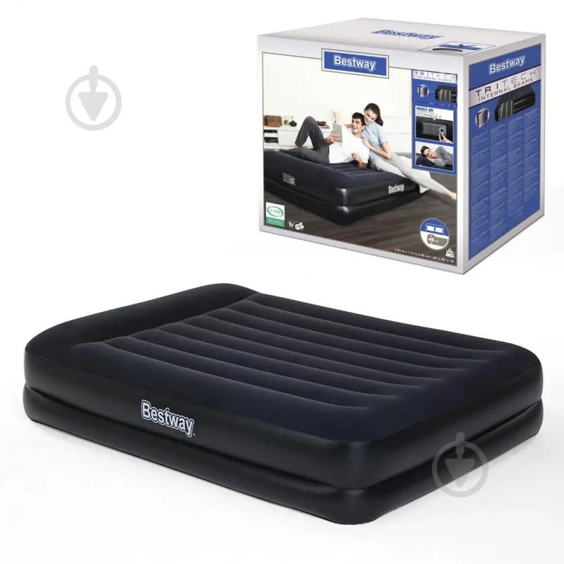 Ліжко Bestway 67403N 203х163 см сірий - фото 1