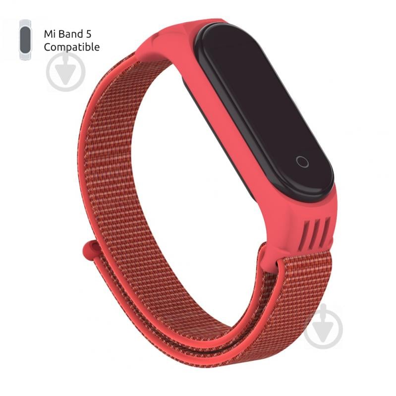 Ремешок для фитнес-браслета Armorstandart Sport Loop для Xiaomi Mi Band 4/5/6 Red 56871 - фото 1