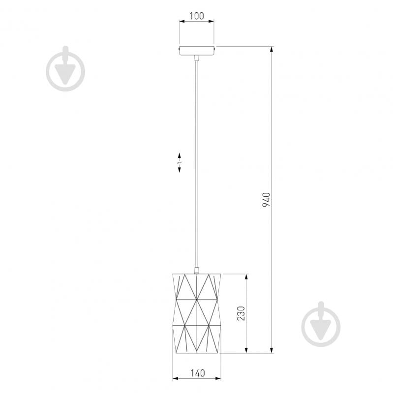 ВИТРИНА! Подвес Strotskis Reprise 1x40 Вт E27 черный 50145/1 (чорний) - фото 4
