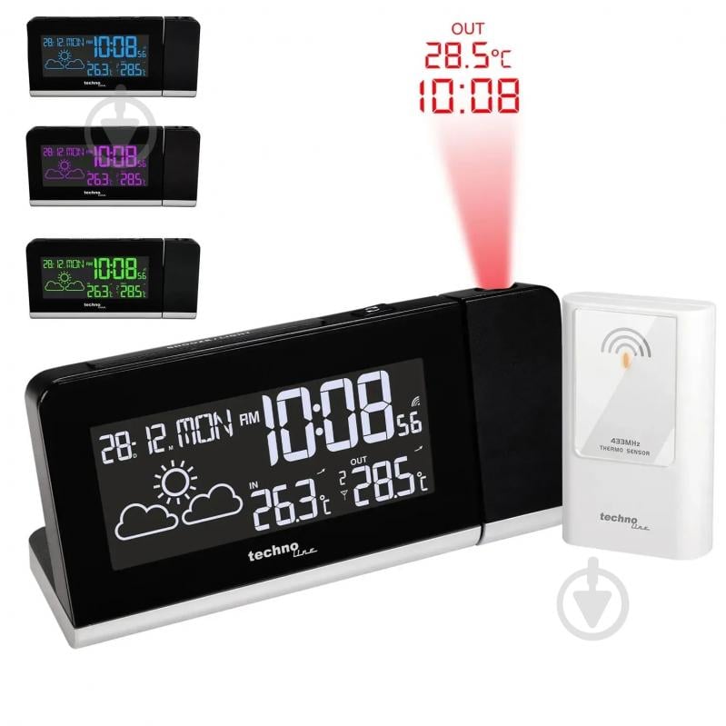 Часы проекционный Technoline WT539 Black - фото 7 Часы проекционный Technoline WT539 Black - фото 7