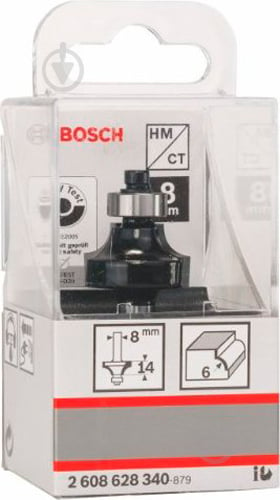 Фреза кромкова карнизна Bosch 10X17/8 2608628342 - фото 2