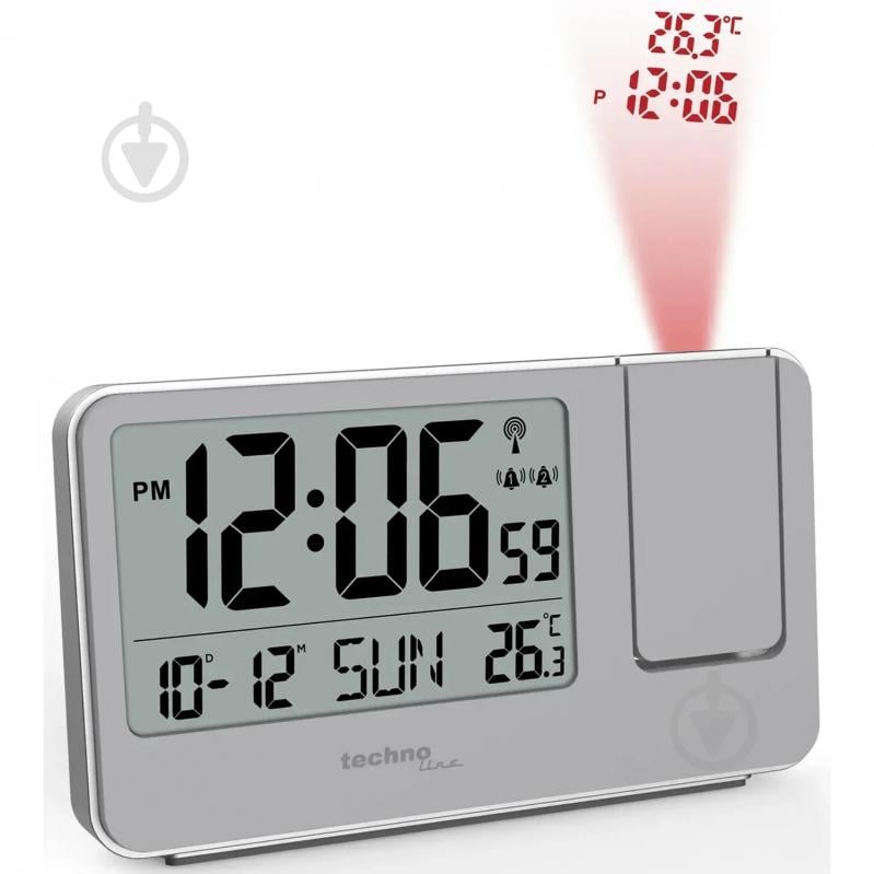 Часы проекционный Technoline WT534 Grey - фото 2 Часы проекционный Technoline WT534 Grey - фото 2