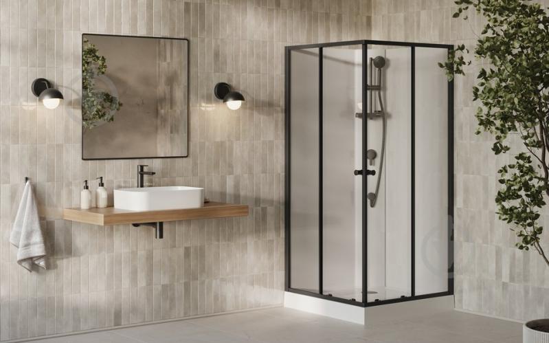 Душевой бокс Ravak BOXSRV2-90 черный TRANSPARENT - фото 2