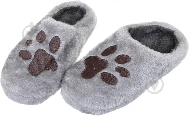 Тапки домашние HW Paws р.36-37 серый - фото 2