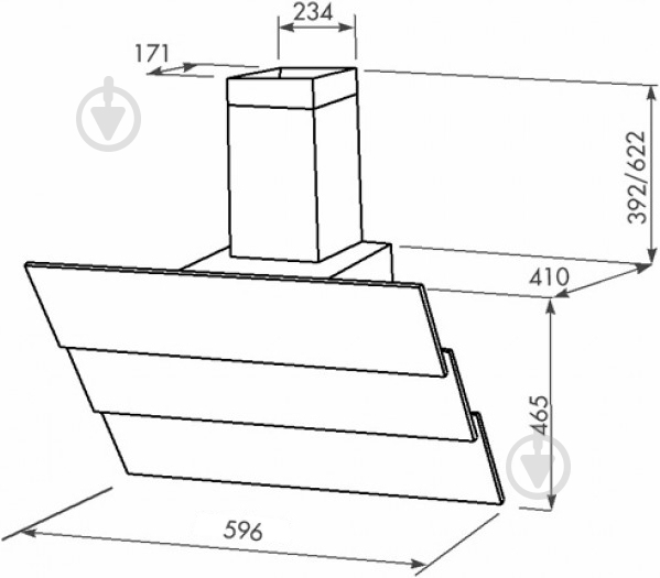 Вытяжка Eleyus Troy A 1000 LED SMD 60 BG - фото 13