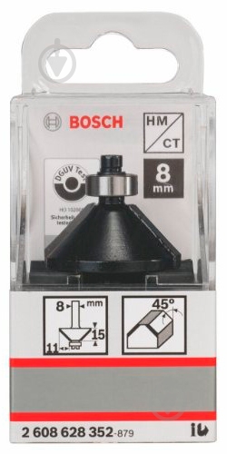 Фреза кромкова карнизна Bosch 35/14,7/56 ММ, ХВ. 8ММ 2608628352 - фото 2