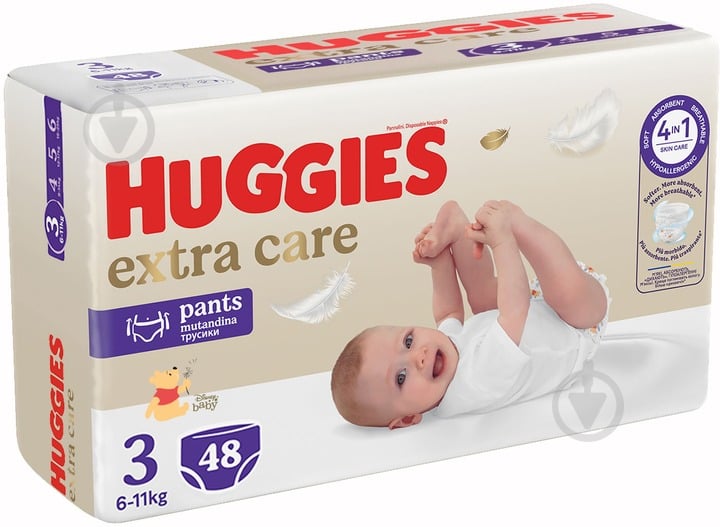 Підгузки-трусики Huggies Extra Care 3 6-11 кг 48 шт. - фото 2